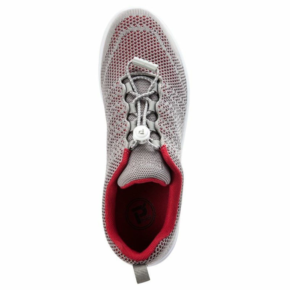 Zapatillas Propet TravelWalker EVO Mujer Gris Rojas | CNQT-08521