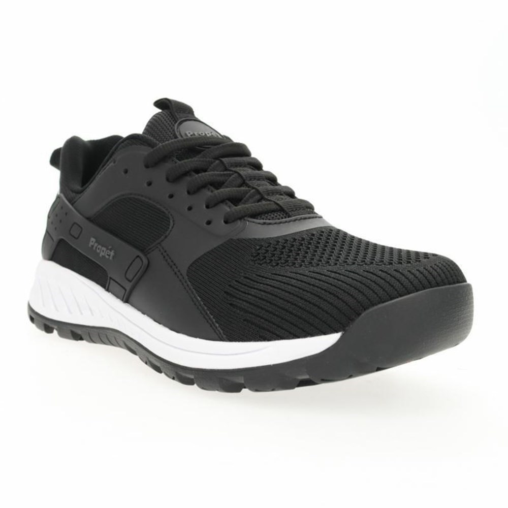 Zapatillas Propet Visp Hombre Negras Blancas | URLY-87354