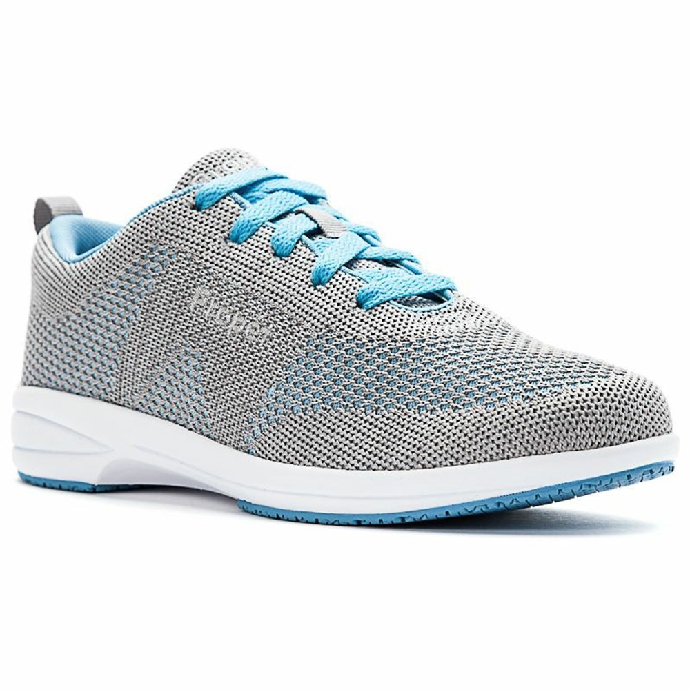 Zapatillas Propet Washable Walker Evolution Mujer Gris Azules | WZBJ-51730