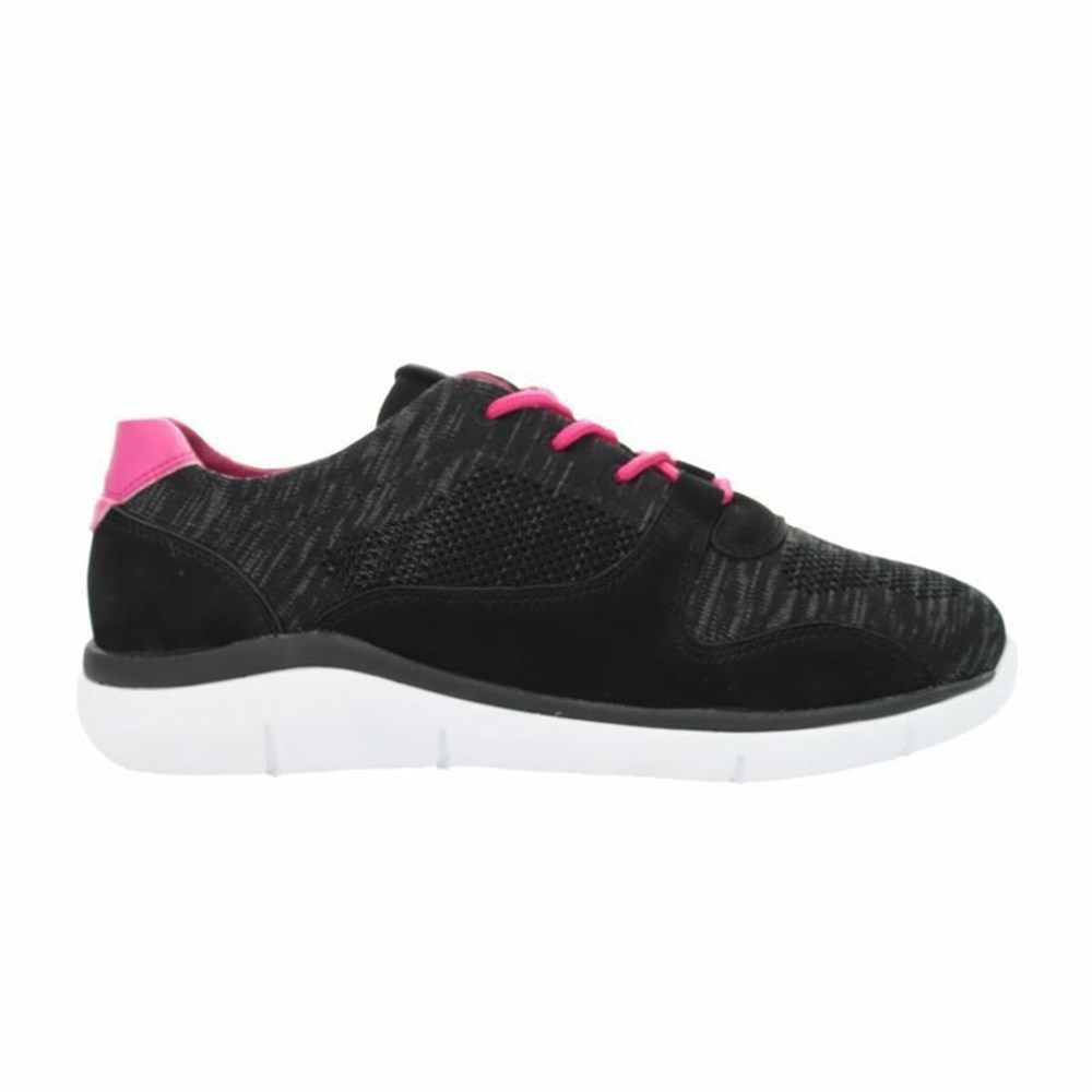 Zapatos Casuales Propet Sarah Mujer Negras Rosas | XHBM-85197