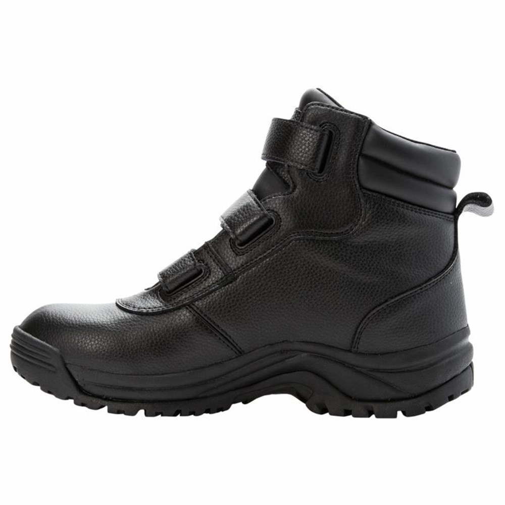 Zapatos Outdoor Propet Cliff Walker Altas Correa Hombre Negras | FMRJ-21653