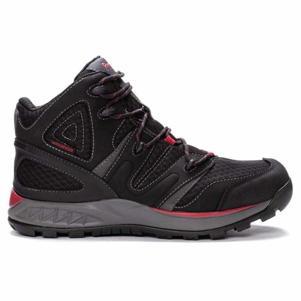 Zapatos Outdoor Propet Veymont Hombre Negras Rojas | QRIW-12453