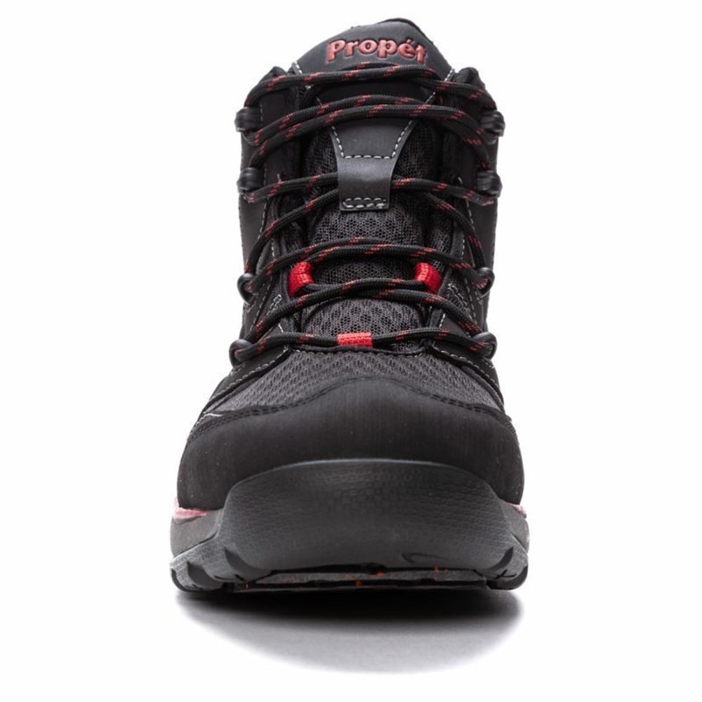 Zapatos Outdoor Propet Veymont Hombre Negras Rojas | QRIW-12453