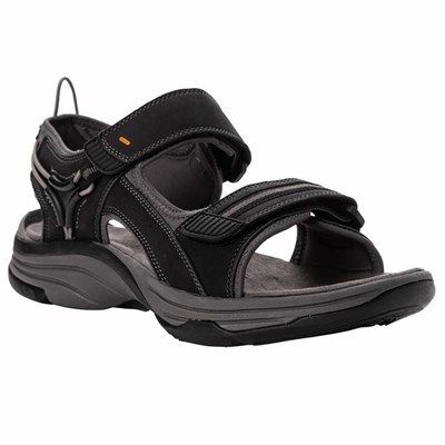 Sandalias Propet Evan Hombre Negras | KIAB-51237