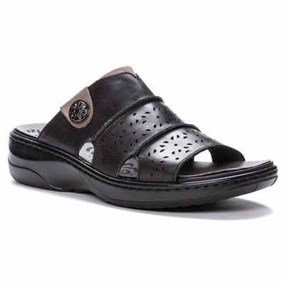 Sandalias Propet Gertie Mujer Negras | EGLF-25831