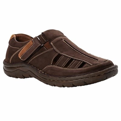 Sandalias Propet Jack Hombre Cafe | MNYG-91036