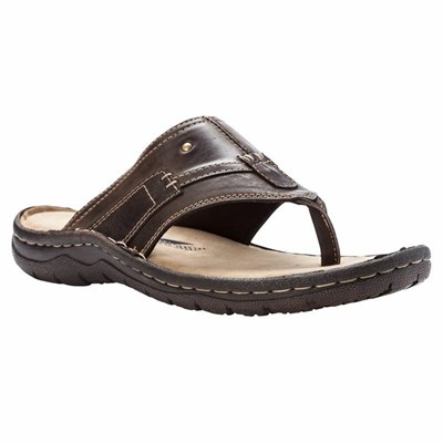 Sandalias Propet Jonas Hombre Cafe | EOFQ-73845