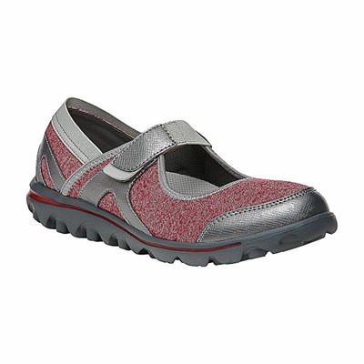 Zapatillas Propet Onalee Mujer Rojas Plateadas | NEQS-53610