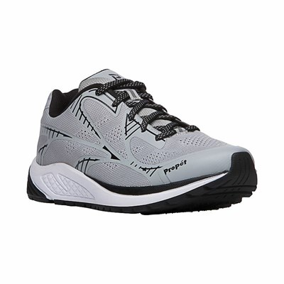 Zapatillas Propet One LT Hombre Plateadas Negras | ZXPA-83670