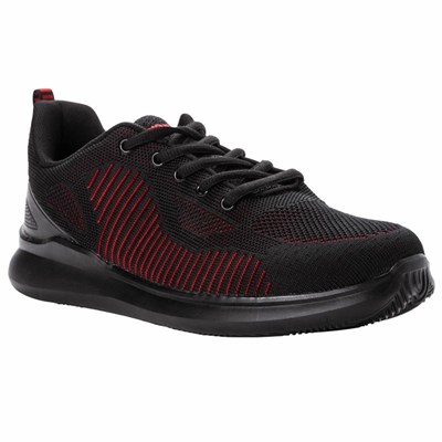 Zapatos Casuales Propet Viator Fuse Hombre Negras Rojas | EKQW-97408