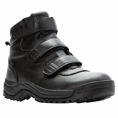 Zapatos Outdoor Propet Cliff Walker Altas Correa Hombre Negras | FMRJ-21653